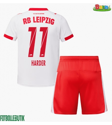 RB Leipzig Conrad Harder #11 Hemmaställ Barn 2025-26 Kortärmad (+ Korta byxor)